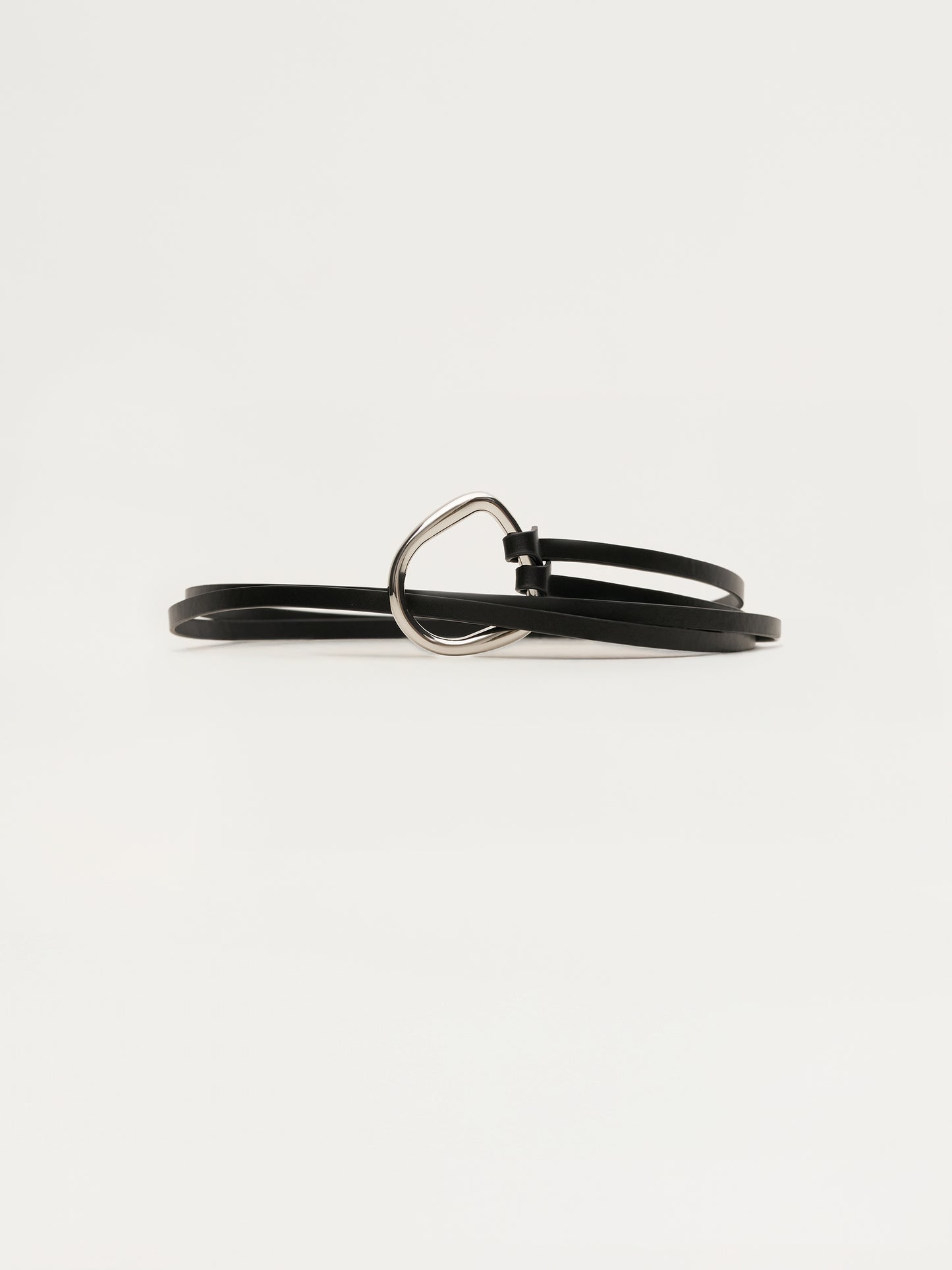 Axis Silver Leather Belt