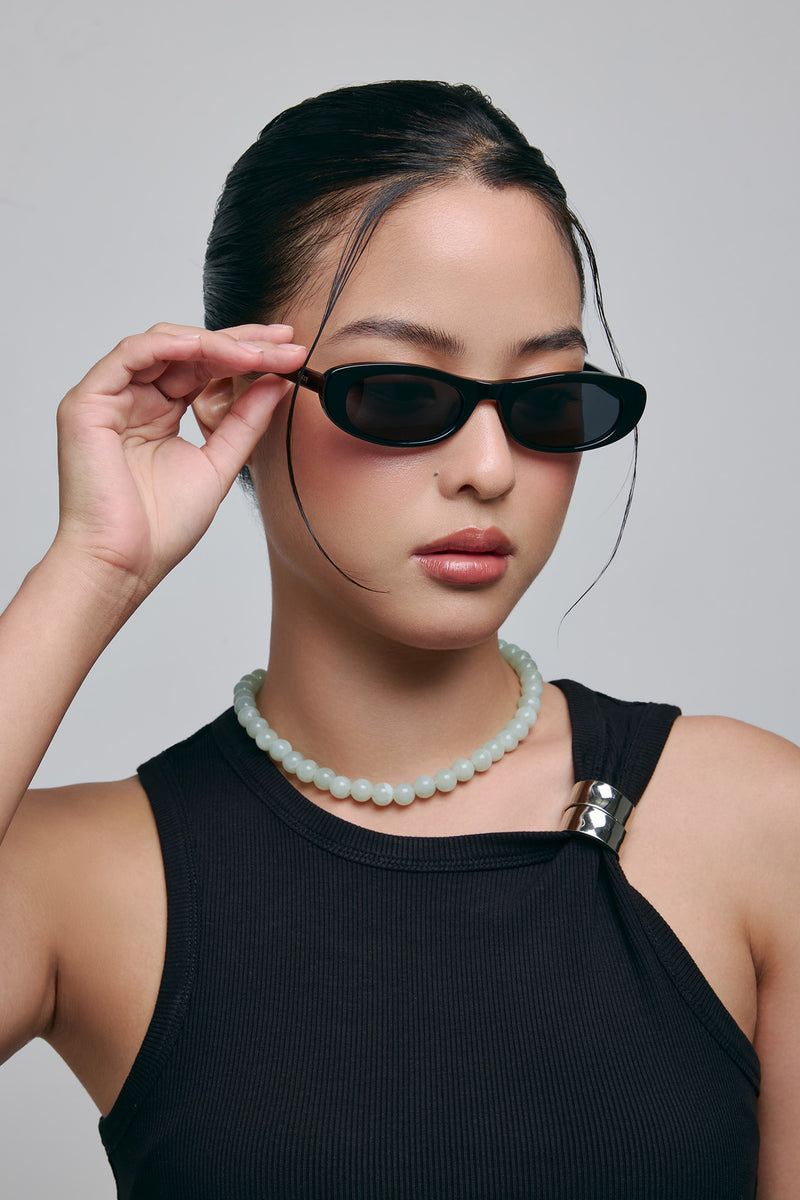 Kennedy Oval Sunglasses | Black