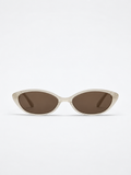 Drew Two-tone Tinted Sunglasses | Cream & Brown