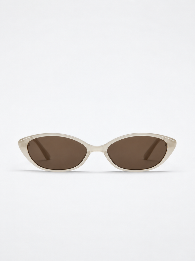 Drew Two-tone Tinted Sunglasses | Cream & Brown