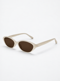 Drew Two-tone Tinted Sunglasses | Cream & Brown
