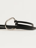 Axis Silver Leather Belt